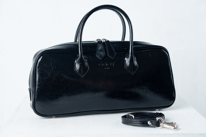 METROPOLITAN  BAG-SHINY BLACK